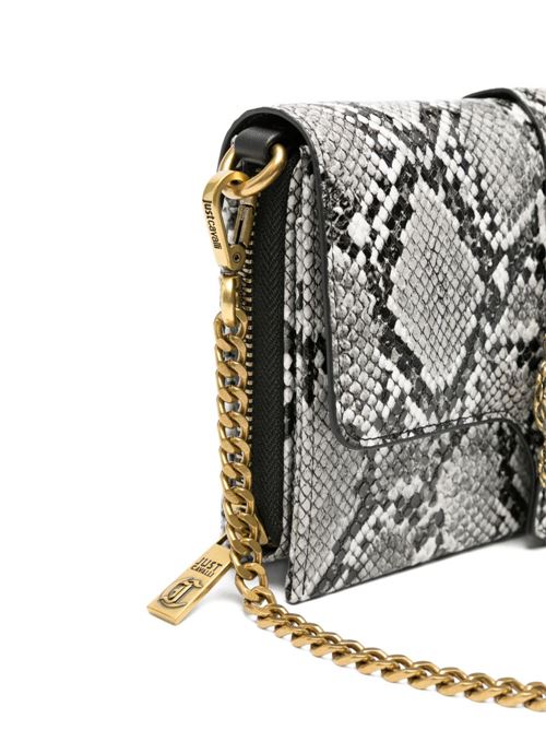 Borsa donna Just Cavalli bianco e nero con logo snakes JUST CAVALLI | 80RA5PL6ZSD84L02